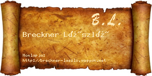 Breckner László névjegykártya